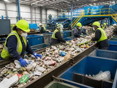 Waste sorting at a licensed facility
