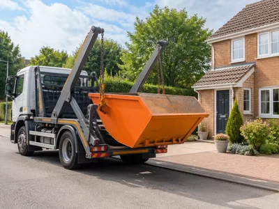 Empty skip collected from a Peterborough property