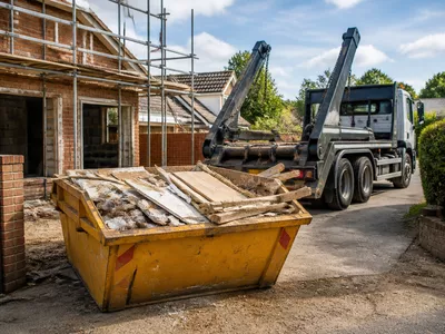 Skip collected from a Yaxley renovation